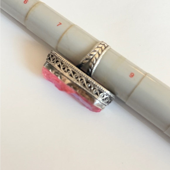 New Artesian Angel Aura Quartz Statement Ring 925 Sterling Silver (Stamped) - Picture 16 of 16